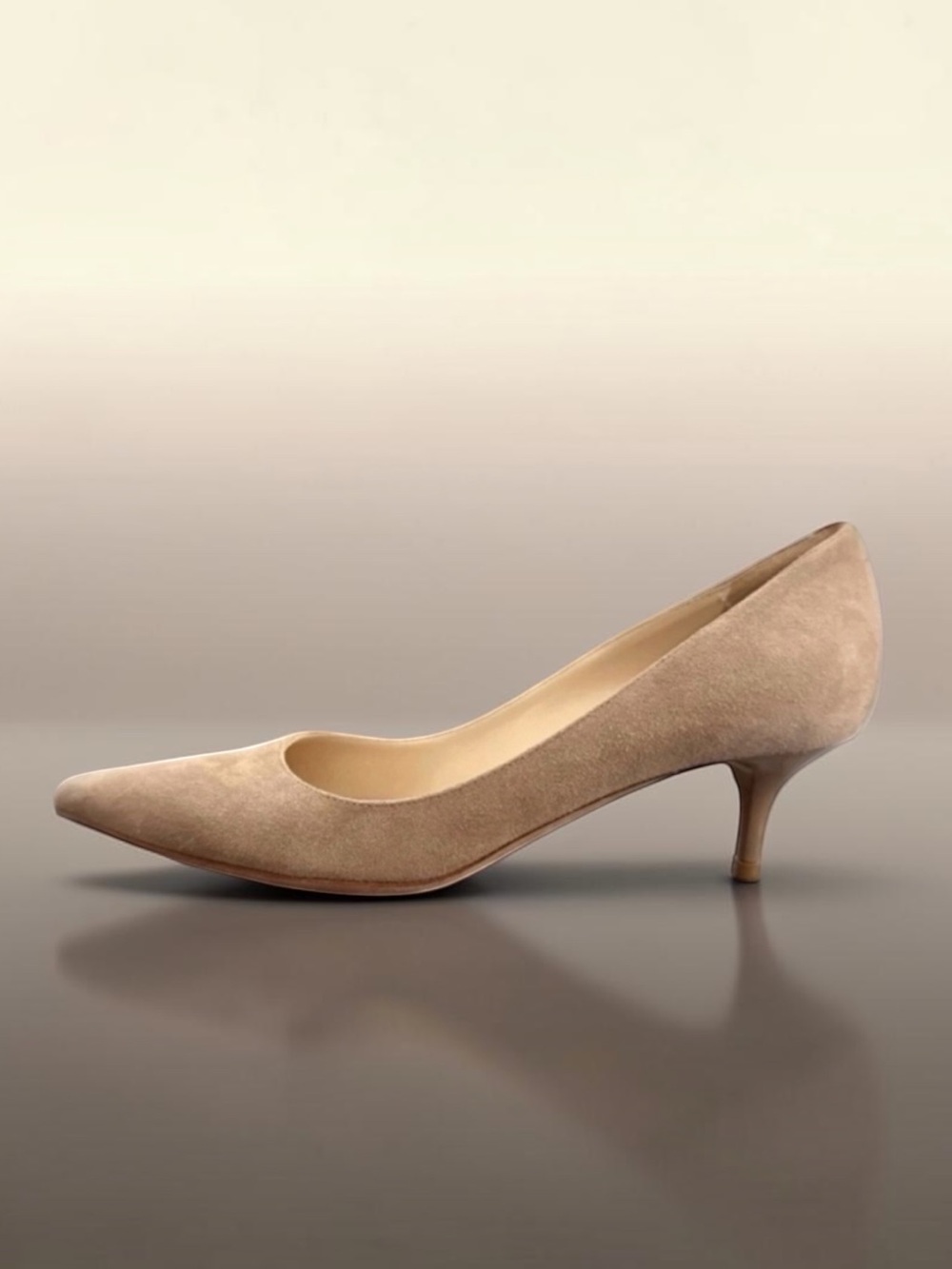Jimmy Choo Tan Suede Pointed Pumps 36.5